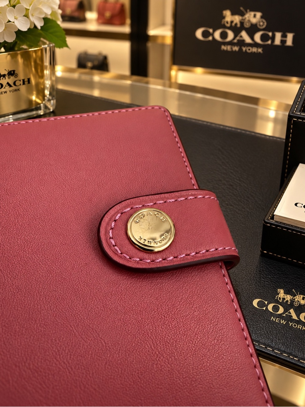 Coach glovetanned leather notebooks